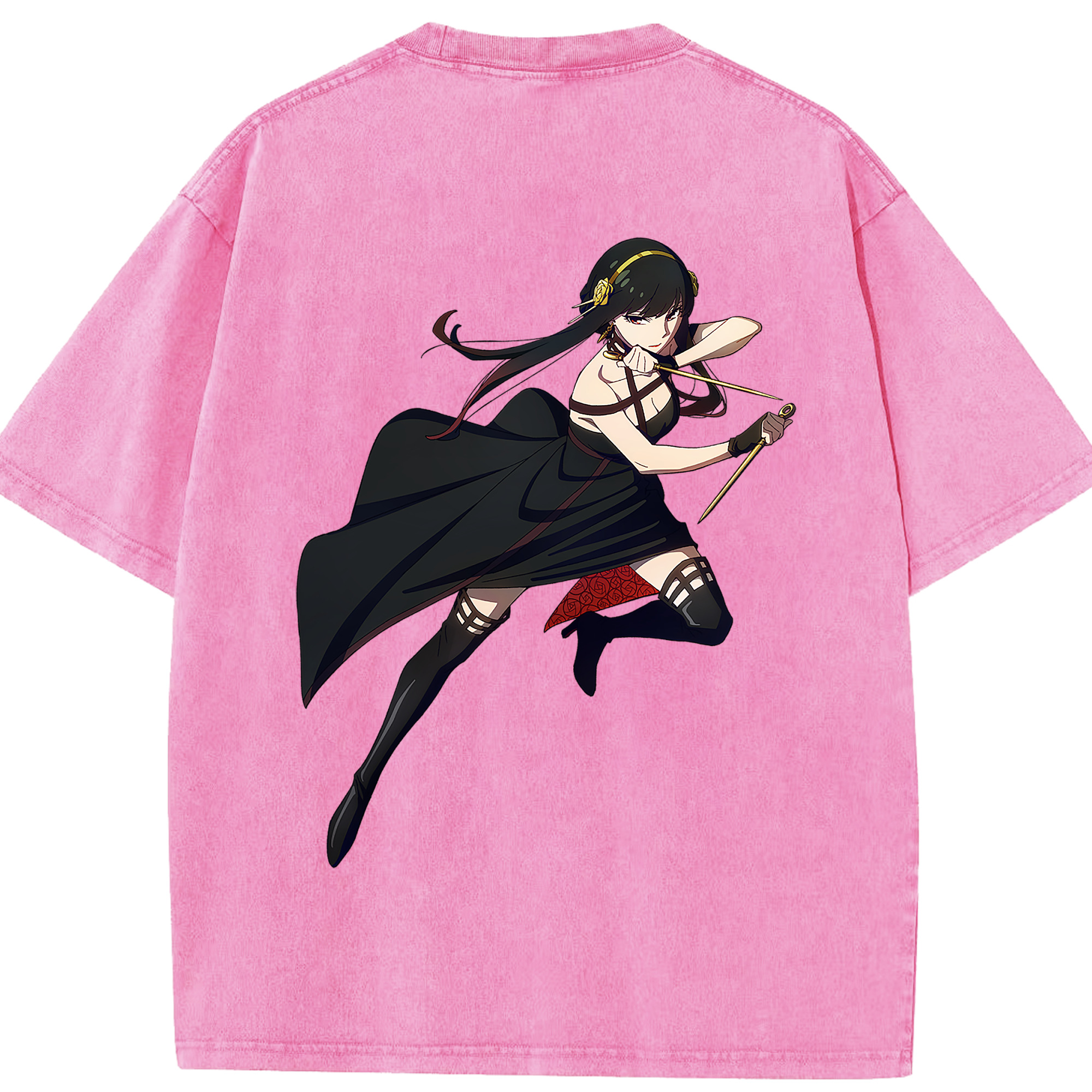 （画像用） SPY×FAMILY间谍家家酒 綿100% ヴィンテージ風 半袖Tシャツ（背面プリント）